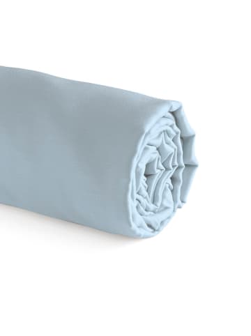 Cacharel textiles Satijnen hoeslaken "Uni" lichtblauw