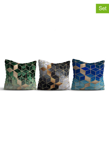 Evila 3er-Set: Kissen in Bunt - (L)43 x (B)43 cm