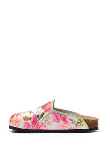Calceo Clogs wit/meerkleurig