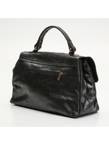 Abaco Leder-Henkeltasche "Tina" in Schwarz - (B)25 x (H)38 x (T)14 cm