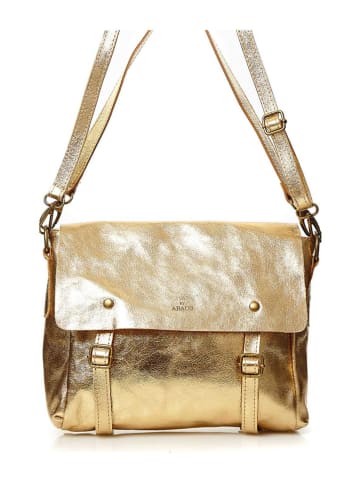 Abaco Leder-Schultertasche "Nyle" in Gold - (B)25 x (H)27 x (T)3 cm