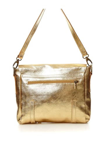 Abaco Leder-Schultertasche "Nyle" in Gold - (B)25 x (H)27 x (T)3 cm