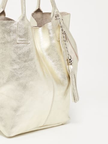 Abaco Leder-Schultertasche "Yana" in Gold - (B)37 x (H)25 x (T)35 cm