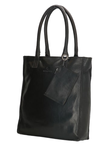 micmacbags Skórzana torebka w kolorze czarnym - 31,5 x 36 x 10 cm