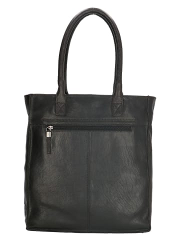 micmacbags Skórzana torebka w kolorze czarnym - 31,5 x 36 x 10 cm