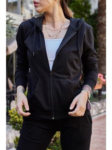 Chezalou Sweatvest zwart