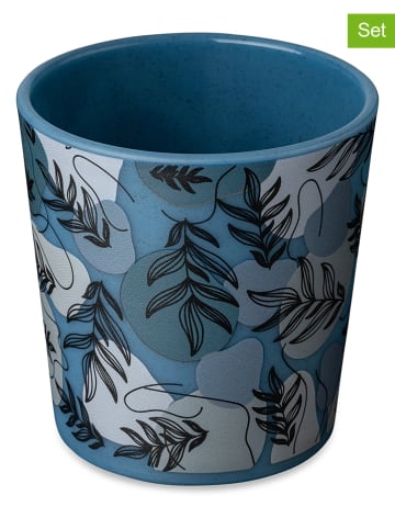koziol 4er-Set: Becher "Connect" in Blau - 190 ml