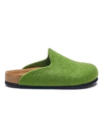Comfortfusse Wollen pantoffels groen