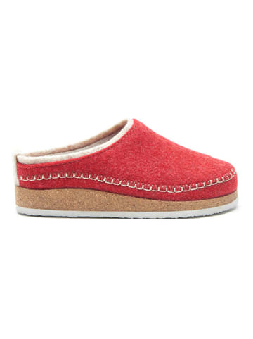 Comfortfusse Wollen pantoffels rood