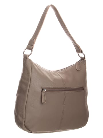 FREDs BRUDER Leren schoudertas "Tri" taupe - (B)32 x (H)30 x (D)8 cm