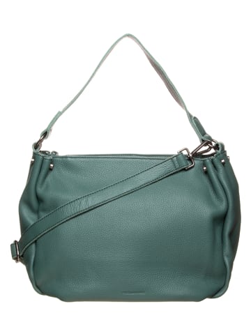 FREDs BRUDER Leren schoudertas "Ria" petrol - (B)33 x (H)24 x (D)12 cm