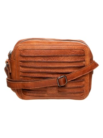 FREDs BRUDER Leren schoudertas "Keksi Riffle" bruin - (B)30 x (H)16 x (D)6 cm