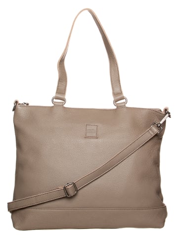 FREDs BRUDER Leren shopper "City Bag" beige - (B)40 x (H)29 x (D)10 cm