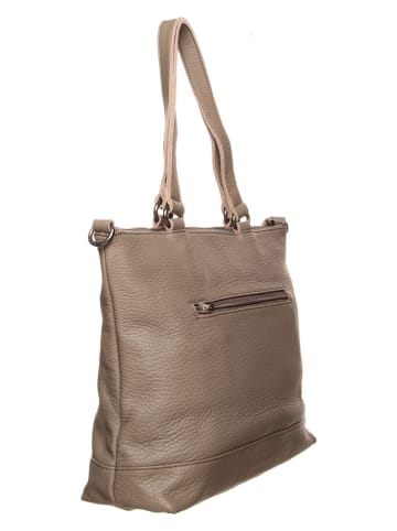 FREDs BRUDER Leren shopper "City Bag" beige - (B)40 x (H)29 x (D)10 cm