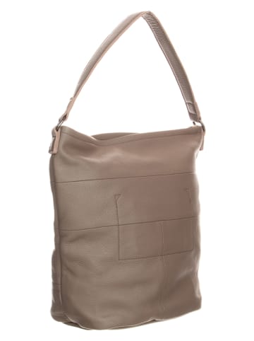 FREDs BRUDER Leren schoudertas "Lotta" taupe - (B)33 x (H)35 x (D)15 cm