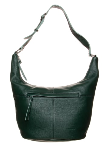 FREDs BRUDER Skórzany shopper bag "Pur Bucket" w kolorze ciemnozielonym - 40 x 23 x 18 cm