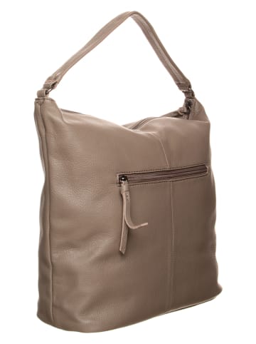 FREDs BRUDER Leren shopper "Fini" beige - (B)40 x (H)32 x (D)11 cm