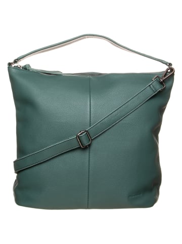 FREDs BRUDER Leren shopper "Fini" petrol - (B)40 x (H)32 x (D)11 cm