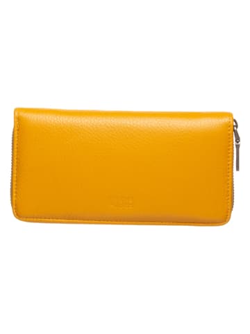 FREDs BRUDER Skórzany portfel w kolorze pomarańczowym - 19 x 10 x 2,5 cm