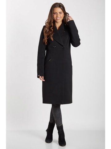 Ciriana Wełniany płaszcz w kolorze czarnym