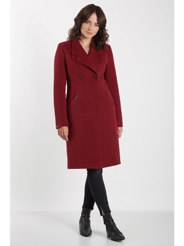 Ciriana Wełniany płaszcz w kolorze burgundowym