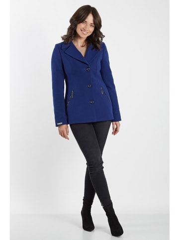 Ciriana Wollen mantel donkerblauw