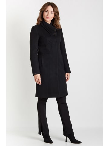 Ciriana Wollen mantel zwart