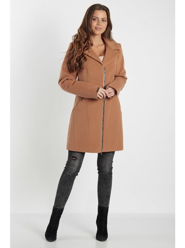 Ciriana Wollen mantel lichtbruin