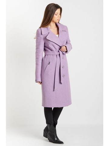 Ciriana Wełniany płaszcz w kolorze liliowym
