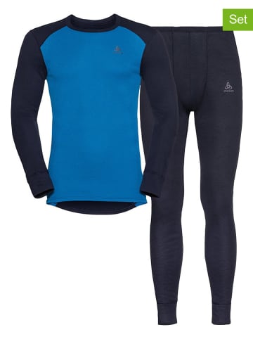 Odlo 2-częściowy zestaw "Active Warm Eco" w kolorze niebiesko-granatowym