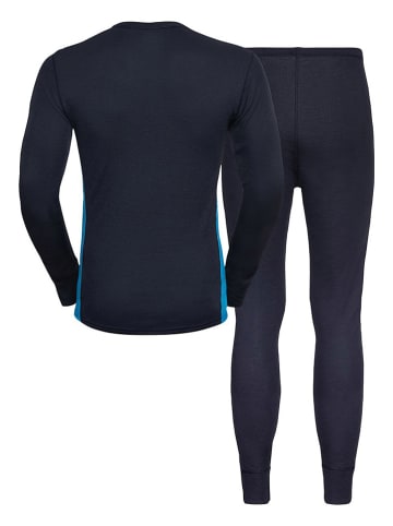 Odlo 2-częściowy zestaw "Active Warm Eco" w kolorze niebiesko-granatowym