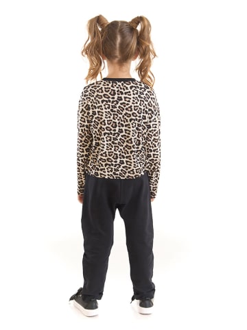 Denokids 2-delige outfit "Wow Leopard" beige/zwart
