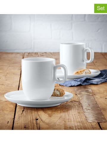 WMF 2-częściowy zestaw filiżanek w kolorze białym - 170 ml