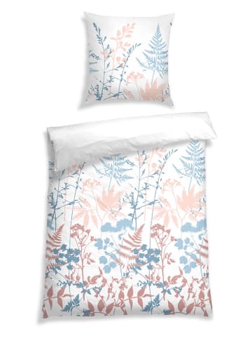 Schiesser Satin-Bettwäsche-Set ''Fenia'' in Weiß/ Bunt