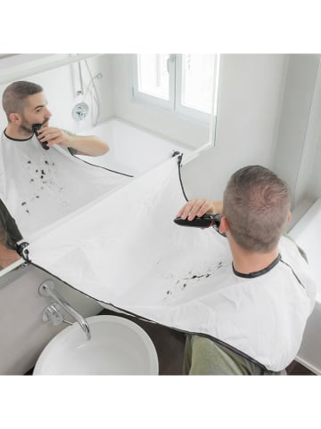 InnovaGoods Baard-opvangdoek zwart/wit met zuignap