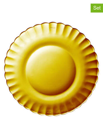 Duralex Talerze obiadowe (6 szt.) "Picardie" w kolorze żółtym - Ø 23 cm
