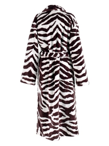 Zo!Home Bademantel "Zebra" in Weiß/ Braun
