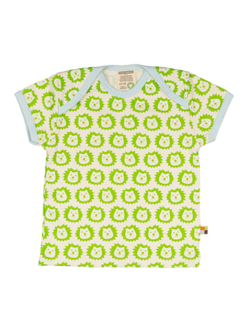 loud + proud Shirt in Grün/ Creme