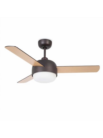 LEDS C4 Lampa sufitowa LED "Fan" w kolorze brązowym - Ø 106,5 cm