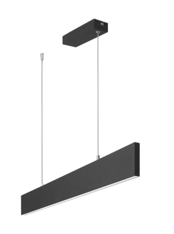 LEDS C4 LED-Hängeleuchte "Thin" in Schwarz - EEK F (A bis G) - (B)91,5 x (T)15 cm
