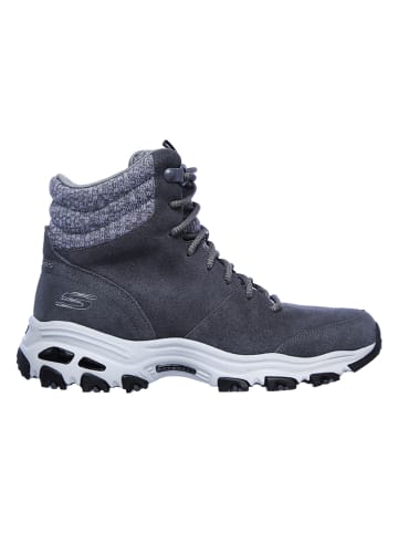 Skechers Leder-Boots "D'Lites Chill Flurry" in Grau