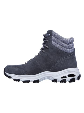 Skechers Leder-Boots "D'Lites Chill Flurry" in Grau