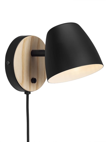 Nordlux Wandlamp "Theo" zwart/beige - (H)13 x Ø 12,5 cm
