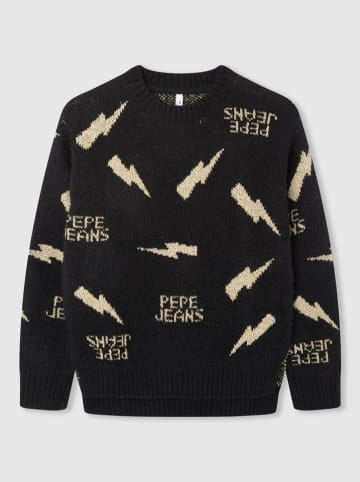 Pepe Jeans Sweter "Xena" w kolorze beżowo-czarnym