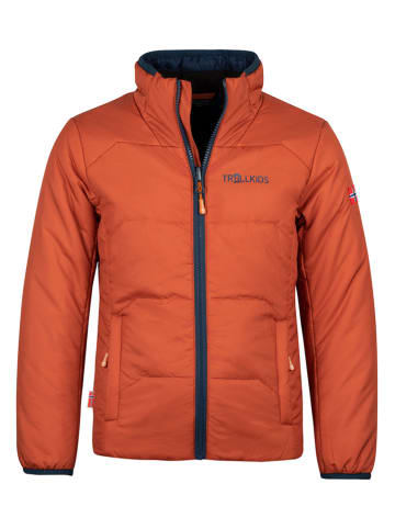 Trollkids 3in1-Funktionsjacke "Skanden" in Dunkelblau/ Orange
