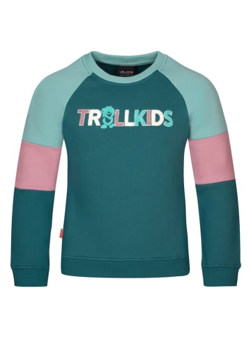 Trollkids Sweatshirt "Trollfjord" in Blau