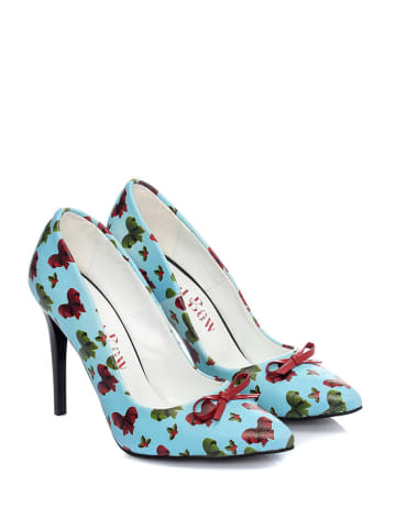 Just Bow Pumps in Blau/ Bunt