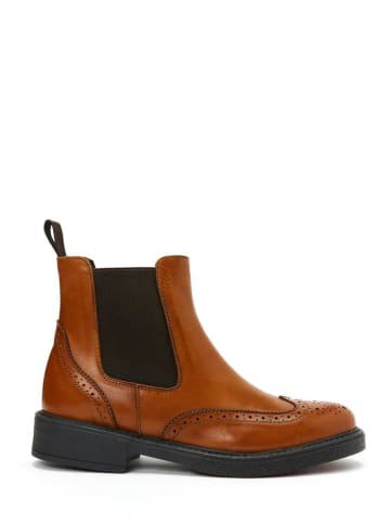 Frank Daniel Leren chelseaboots lichtbruin