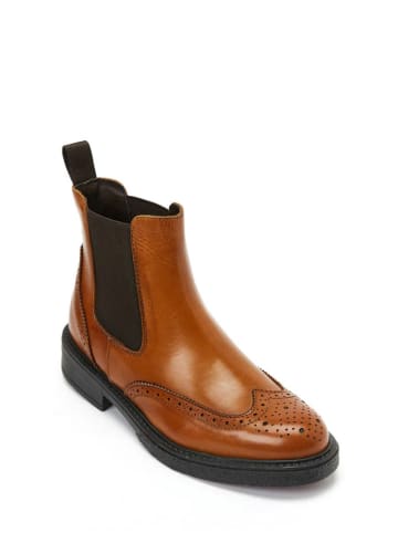 Frank Daniel Leren chelseaboots lichtbruin