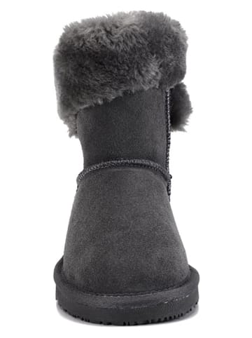 Gooce Leder-Winterboots "Florine" in Grau